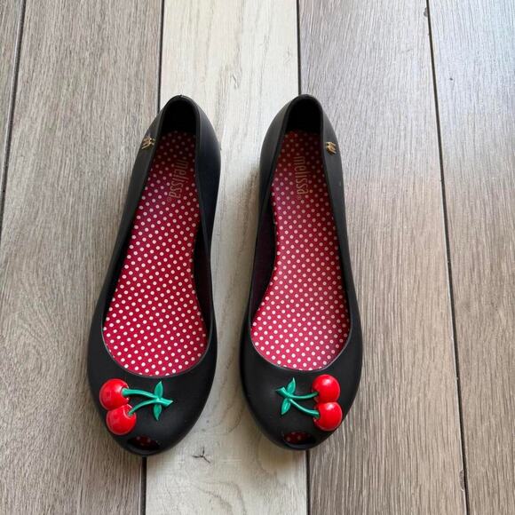 Mini Melissa Other - Melissa cherry peep toe jelly